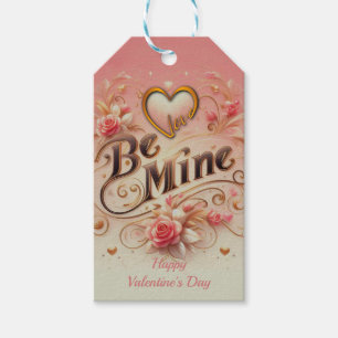 Valentinstag-Be-Mine-Design mit Herz, Zitat Geschenkanhänger