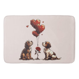 Valentinstag Beagle Hunde Badematte