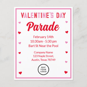 Valentinstag Bearbeitbarer Flyer