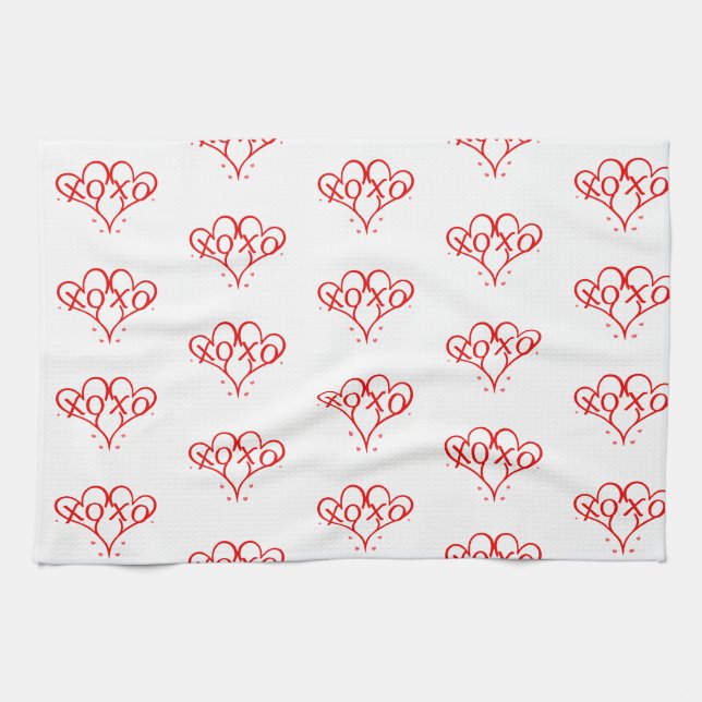 Valentinstag - Begehung der Liebe Geschirrtuch (Horizontal)