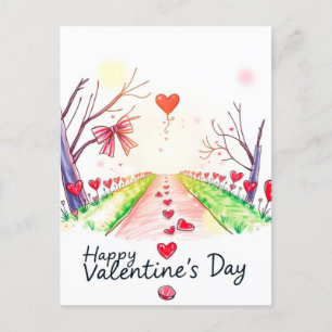 Valentinstag - Begehung der Liebe Postkarte