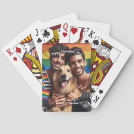 Valentinstag | Benutzerdefiniertes Foto "Red Heart Spielkarten