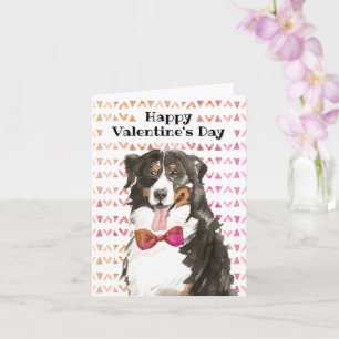 Valentinstag Berner Sennenhund Kuscheln Karte