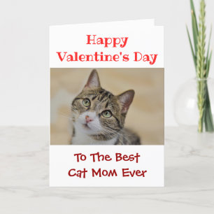 Valentinstag Best Cat Mama Ever Pet Foto Feiertagskarte