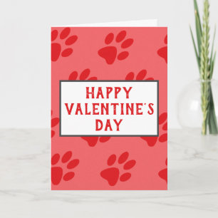 Valentinstag Best Hund Mama je Paw Prints Karte