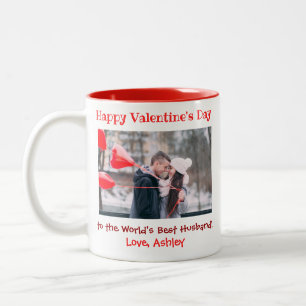 Valentinstag Best Husband Ever Niedliches Foto Zweifarbige Tasse