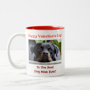 Valentinstag Beste Hunde-Mama je benutzerdefiniert Zweifarbige Tasse