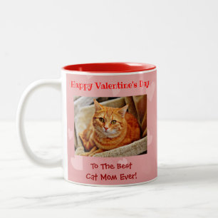 Valentinstag Beste Katzenjacke-Mama Niedliches ros Zweifarbige Tasse