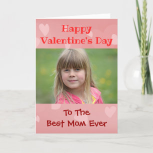 Valentinstag Beste Mama je Kind Foto Feiertagskarte