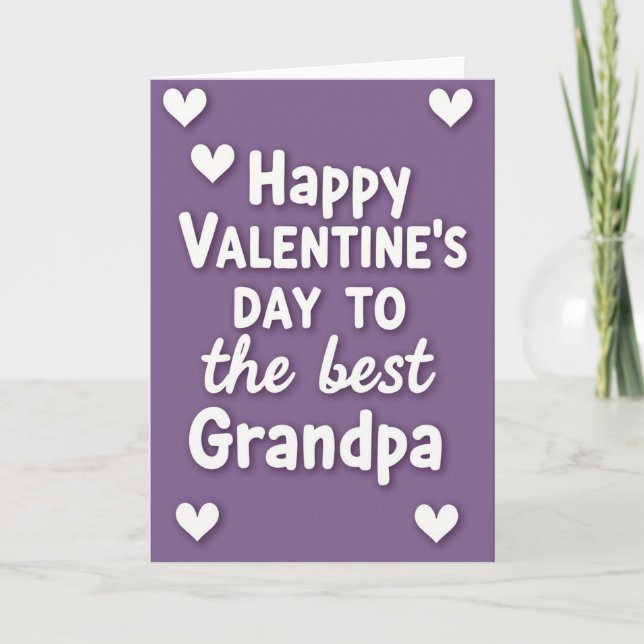 Valentinstag-Beste-Opa-Karte Karte (Vorderseite)