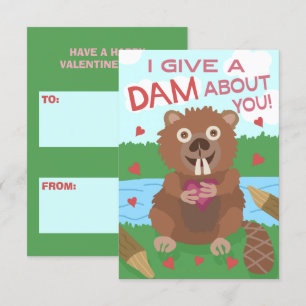 Valentinstag-Biber-lustiges Karte