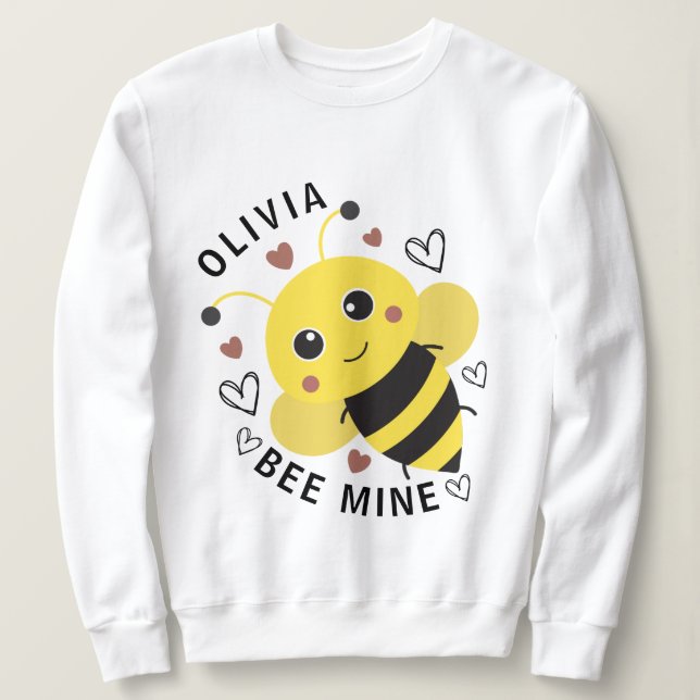 Valentinstag-Biene-Mine-Hummel-Sweatshirt Sweatshirt (Design vorne)