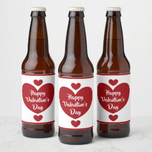 Valentinstag Bierflaschen Etiketten