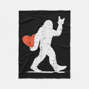 Valentinstag Bigfoot Rock Heart Sasquatch Frauen Fleecedecke