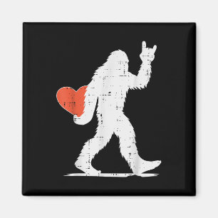 Valentinstag Bigfoot Rock Heart Sasquatch Frauen Magnet