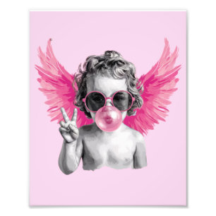 Valentinstag Blowing Bubble Cupid Valentinstag  Fotodruck