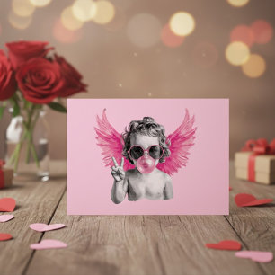 Valentinstag Blowing Bubble Cupid Valentinstag  Postkarte