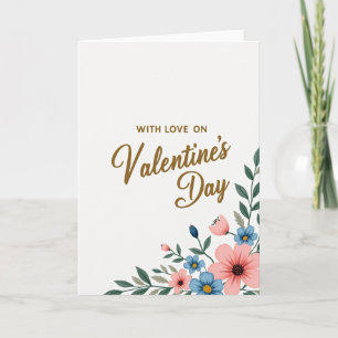 Valentinstag-Blumen-Liebeskarte Karte