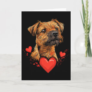 Valentinstag Border Terrier Karte