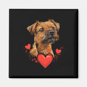 Valentinstag Border Terrier Magnet
