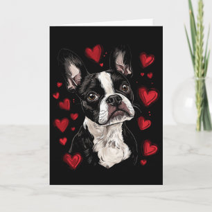 Valentinstag Boston Terrier Karte