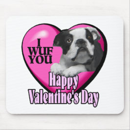 Valentinstag Boston Terrier Mousepad