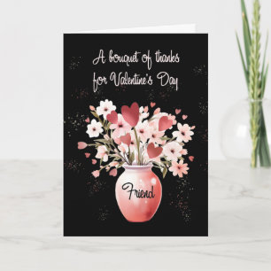 Valentinstag Bouquet von Dankeschön Karte
