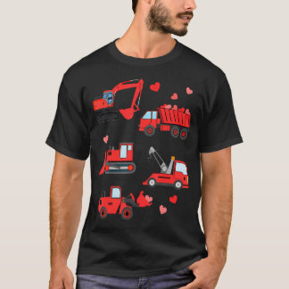 Valentinstag Boys Kinder Kleinkind Bauplan Truc T-Shirt