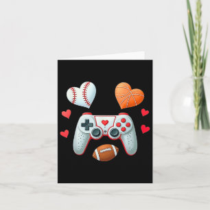 Valentinstag Boys Men hört Gaming Basketball B Karte