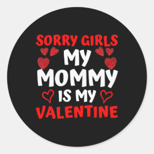 Valentinstag Boys Sorry Girls Meine Mama ist mein Runder Aufkleber