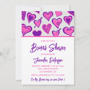 Valentinstag-Brautparty-Einladung Süßes Herz Einladung