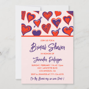 Valentinstag Brautparty-Einladung Sweetheart Einladung