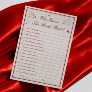 Valentinstag Brautparty Wer kennt die Braut am bes Einladung