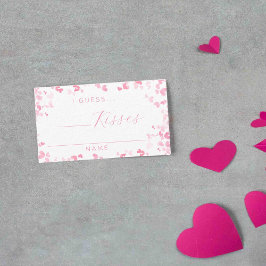 Valentinstag Brautparty Wie viele Kisses Game Begleitkarte