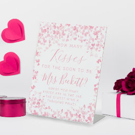 Valentinstag Brautparty Wie viele Kisses Game Sockelschild