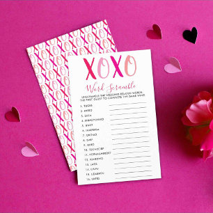 Valentinstag Brautparty Word Scramble Game