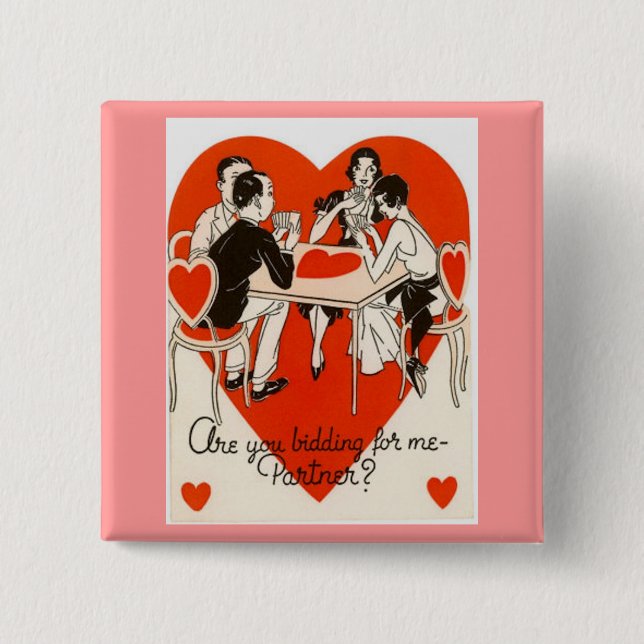 Valentinstag Bridge Game Button (Vorderseite)