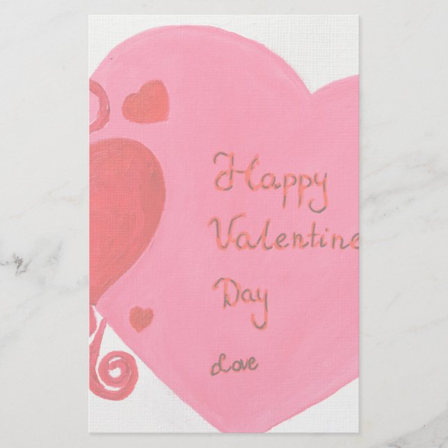 Valentinstag Briefpapier (Vorderseite)