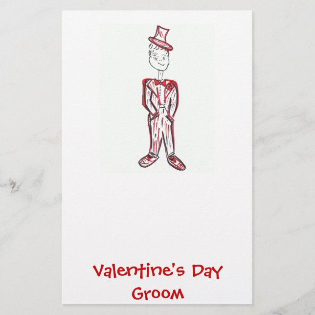 Valentinstag Briefpapier (Vorderseite)