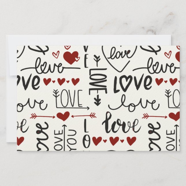 Valentinstag Briefpapier (Vorderseite)
