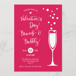 Valentinstag Brunch & Bubble Einladung