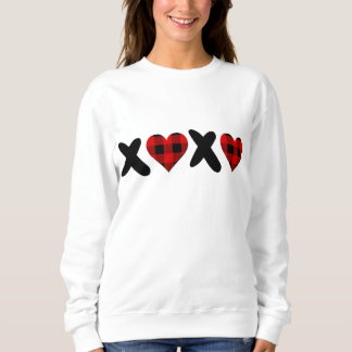 Valentinstag Buffalo Kariert XOXO Couple Matchin Sweatshirt