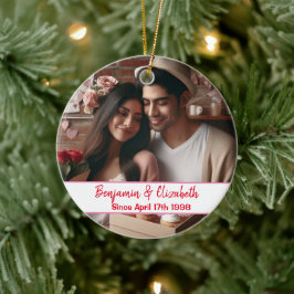 Valentinstag Candy Hearts Custom Foto Spanisch Keramik Ornament