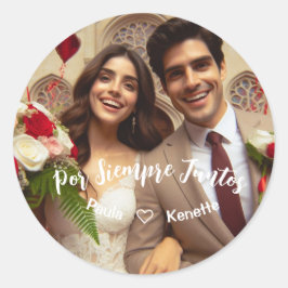 Valentinstag Candy Hearts Custom Foto Spanisch Runder Aufkleber