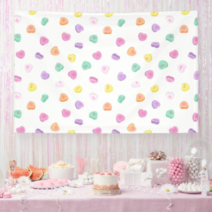 Valentinstag Candy Hearts Pattern Banner
