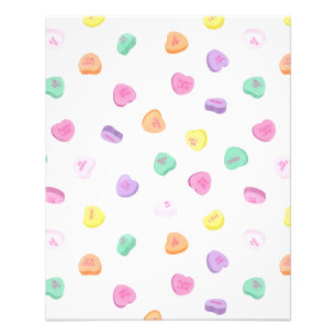Valentinstag Candy Hearts Pattern Fotodruck