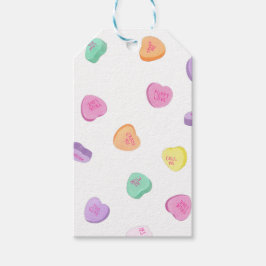 Valentinstag Candy Hearts Pattern Geschenkanhänger
