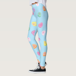 Valentinstag Candy Hearts Pattern Leggings