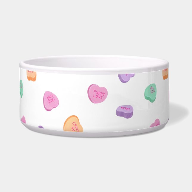 Valentinstag Candy Hearts Pattern Napf (Vorderseite)