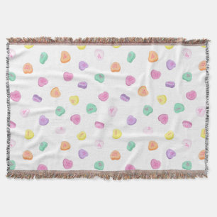 Valentinstag Candy Hearts Pattern Rundkissen Decke